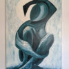 In the shadow of the light - original painting on 40x30 gallery-wrapped canvas