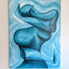Enveloped in this moment - original painting on 40x30 gallery-wrapped canvas