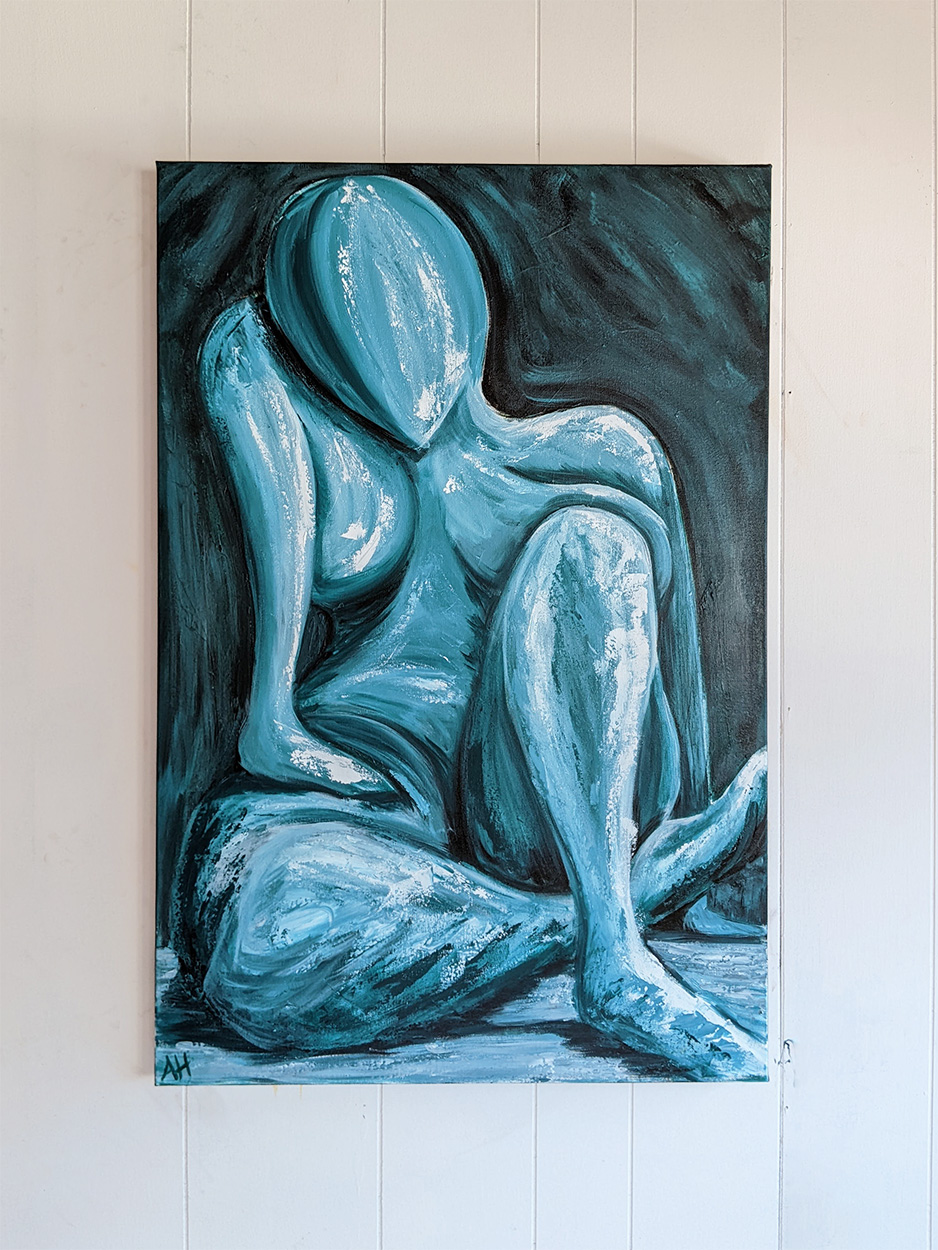 Off kilter - original painting on 36x24 gallery-wrapped canvas