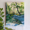 Magical Forest - original landscape painting on 24x18 gallery-wrapped canvas