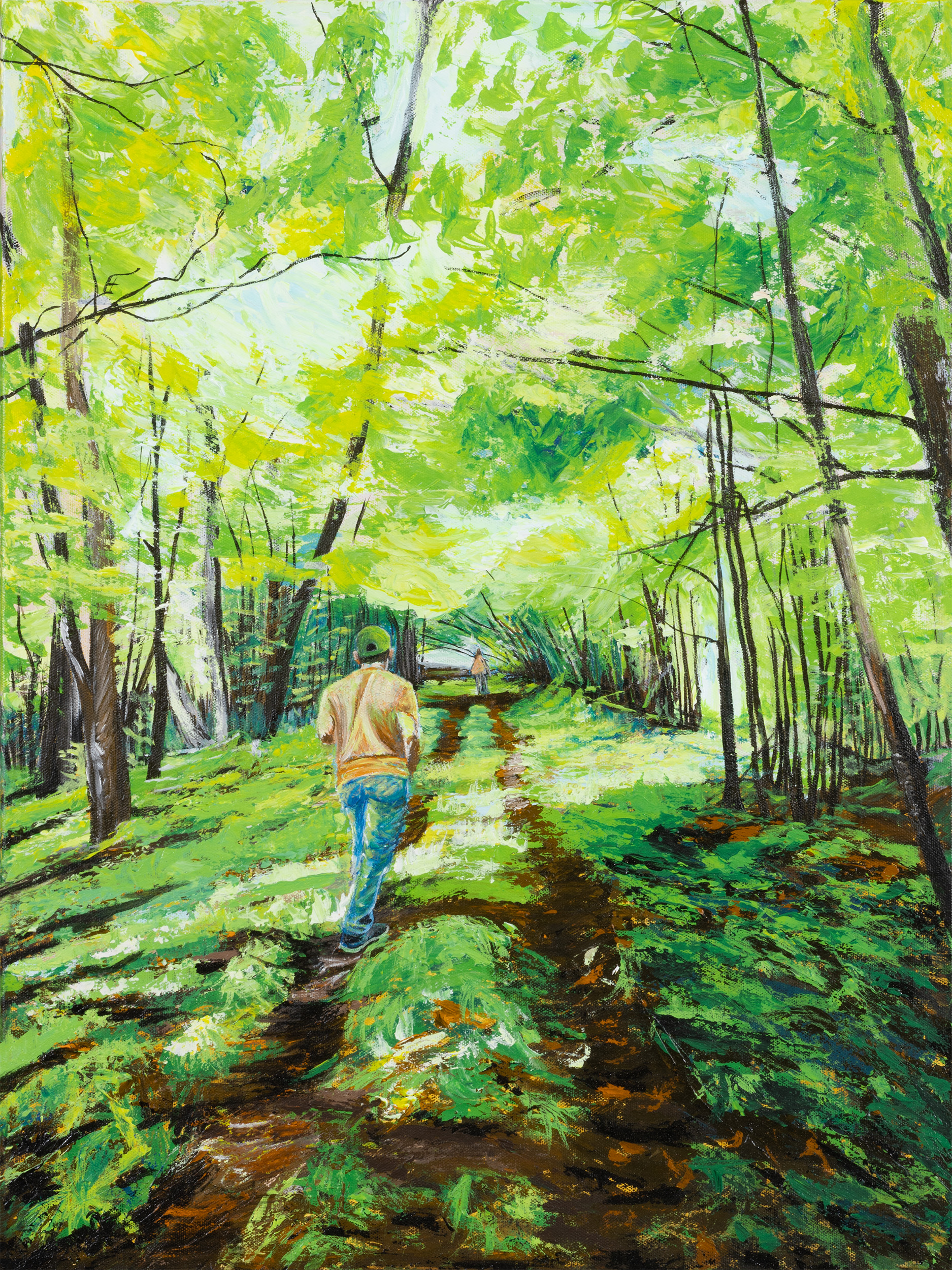 Onward and Upward - original landscape painting on 24x18 gallery-wrapped canvas