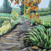 Bridge Over Ripples - original landscape painting on 24x18 gallery-wrapped canvas